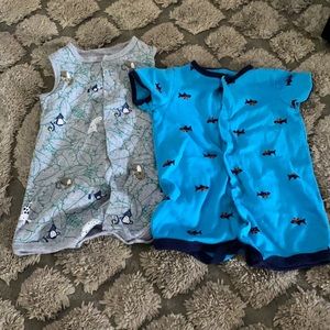 2 one piece sets, size 6 mos